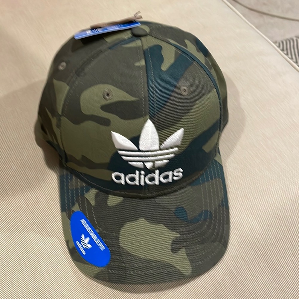 Adjustable camo adidas hat
